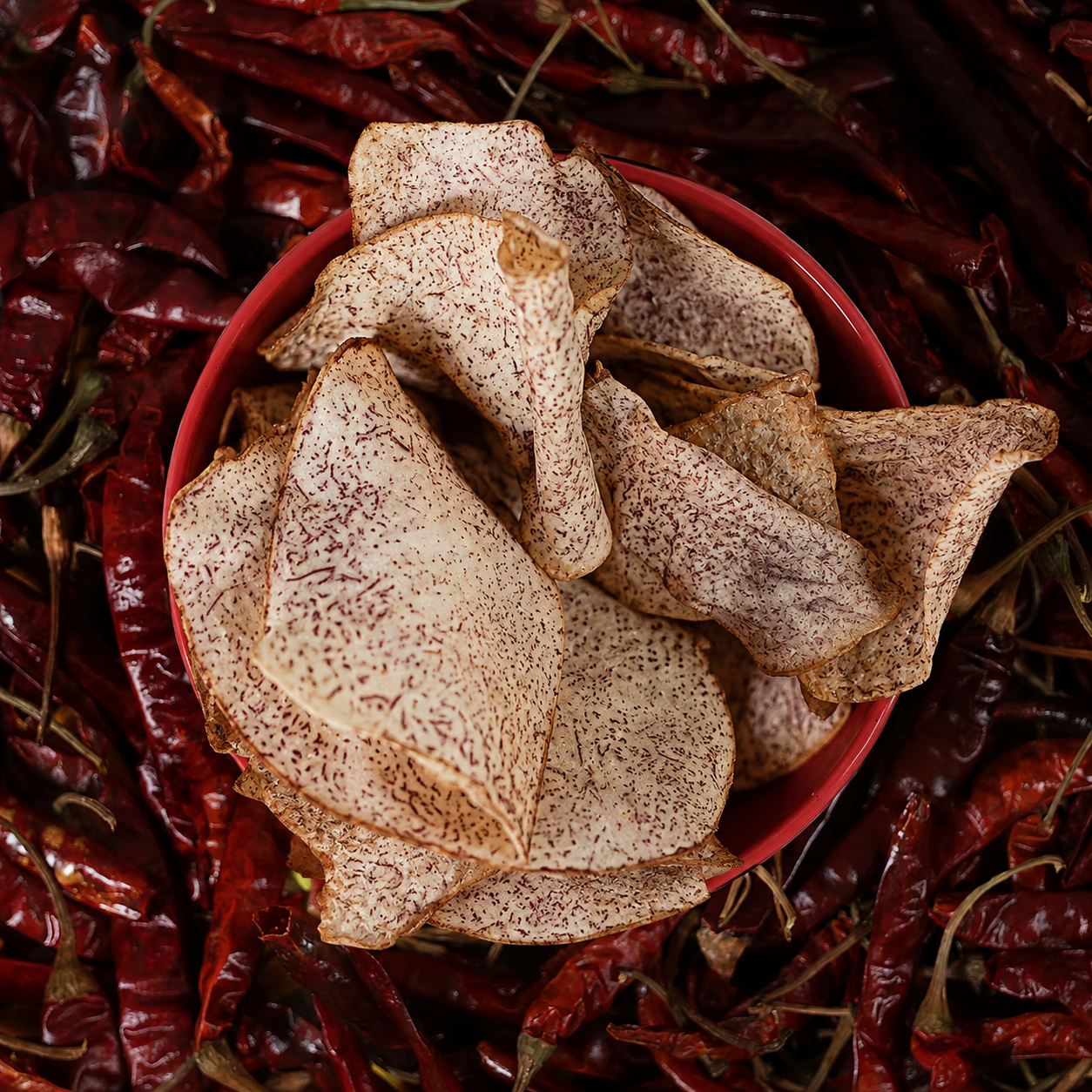 Chips de malanga Flamin' Hot horneados Böolun Zaná